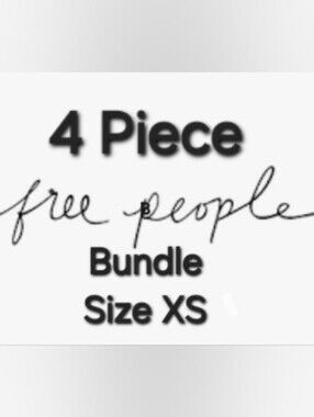 FREE PEOPLE  Four Piece Mystery Bundle. 2  Dresses, 1 Bodysuit & 1 Top. Size XS
